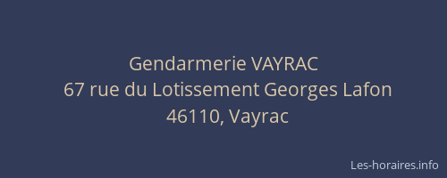 Gendarmerie VAYRAC