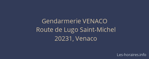 Gendarmerie VENACO