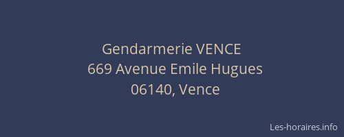 Gendarmerie VENCE