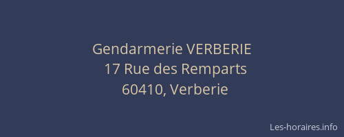 Gendarmerie VERBERIE