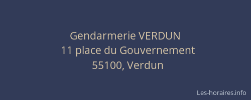 Gendarmerie VERDUN
