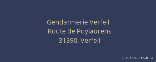 Gendarmerie Verfeil