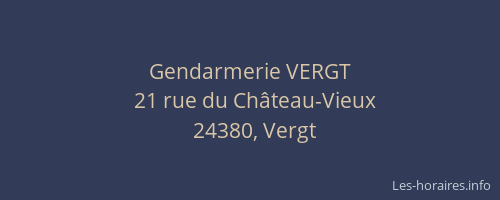 Gendarmerie VERGT