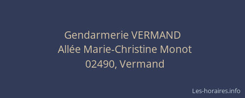 Gendarmerie VERMAND