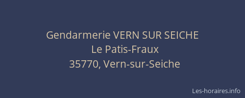 Gendarmerie VERN SUR SEICHE