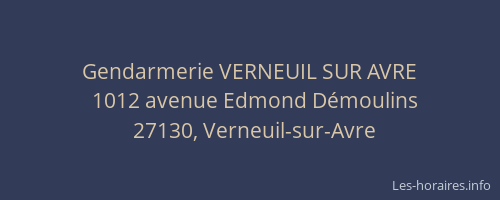 Gendarmerie VERNEUIL SUR AVRE
