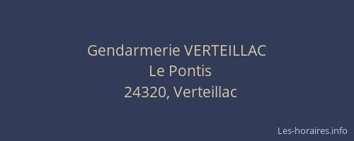 Gendarmerie VERTEILLAC