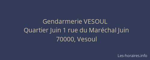 Gendarmerie VESOUL