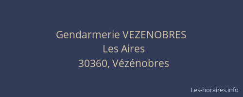 Gendarmerie VEZENOBRES