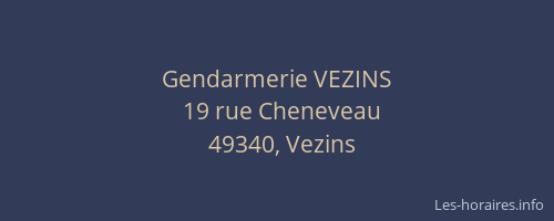 Gendarmerie VEZINS