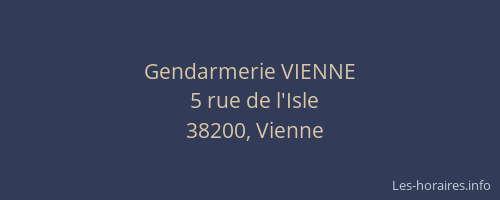 Gendarmerie VIENNE