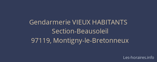 Gendarmerie VIEUX HABITANTS