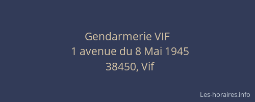 Gendarmerie VIF