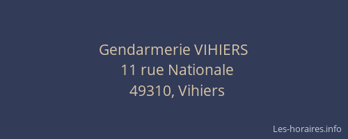 Gendarmerie VIHIERS