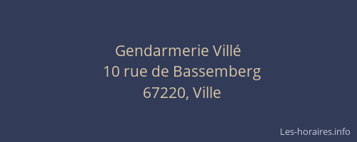 Gendarmerie Villé