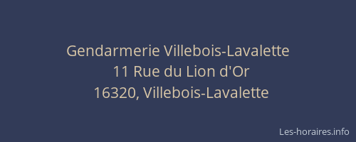 Gendarmerie Villebois-Lavalette