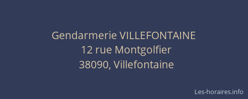 Gendarmerie VILLEFONTAINE