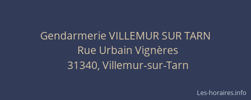 Gendarmerie VILLEMUR SUR TARN