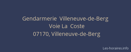 Gendarmerie  Villeneuve-de-Berg