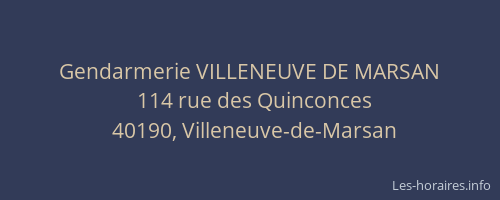 Gendarmerie VILLENEUVE DE MARSAN