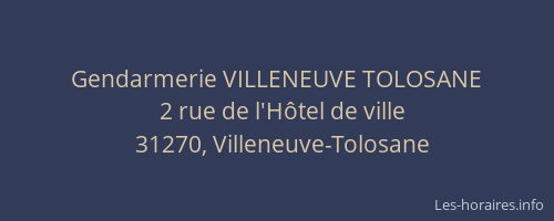 Gendarmerie VILLENEUVE TOLOSANE