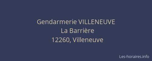 Gendarmerie VILLENEUVE