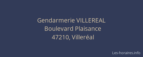 Gendarmerie VILLEREAL