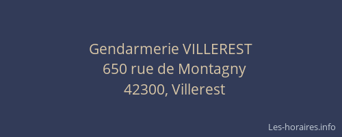 Gendarmerie VILLEREST