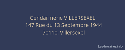 Gendarmerie VILLERSEXEL