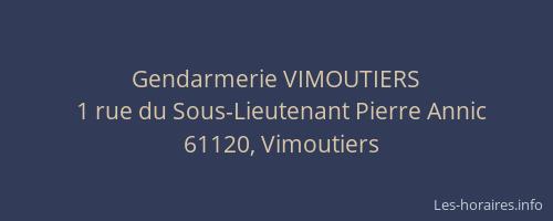 Gendarmerie VIMOUTIERS
