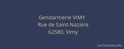 Gendarmerie VIMY
