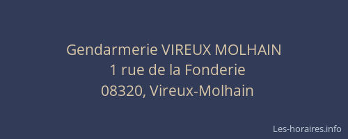 Gendarmerie VIREUX MOLHAIN