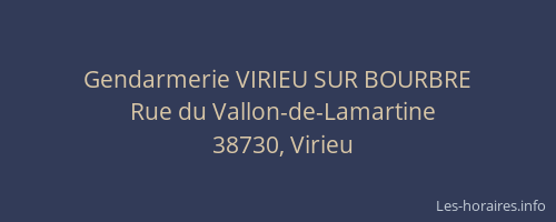 Gendarmerie VIRIEU SUR BOURBRE