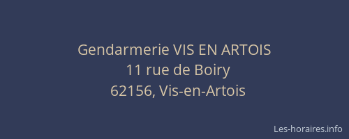 Gendarmerie VIS EN ARTOIS