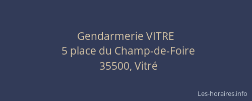 Gendarmerie VITRE