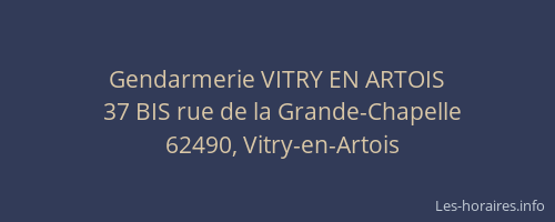 Gendarmerie VITRY EN ARTOIS