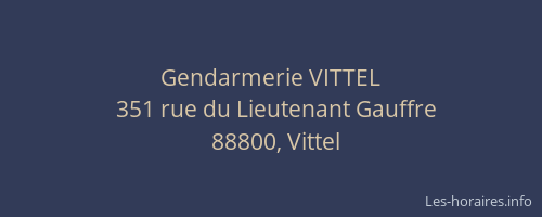 Gendarmerie VITTEL