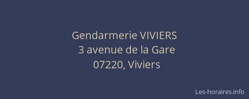 Gendarmerie VIVIERS