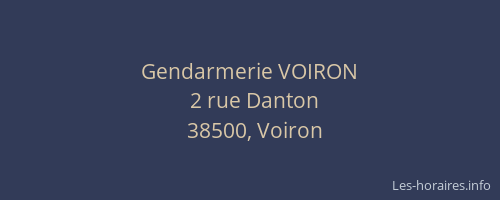 Gendarmerie VOIRON