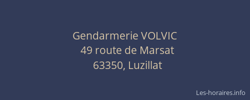 Gendarmerie VOLVIC