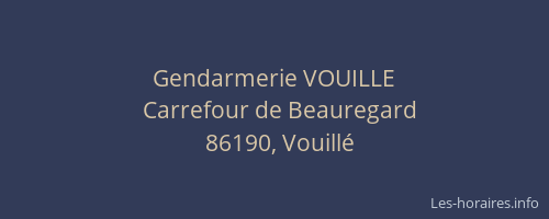 Gendarmerie VOUILLE