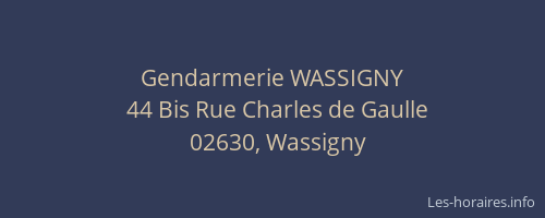 Gendarmerie WASSIGNY