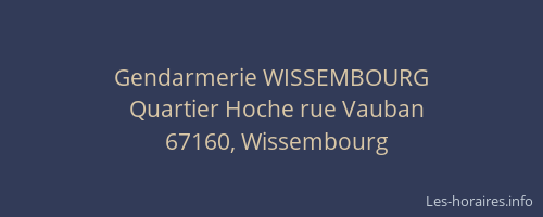 Gendarmerie WISSEMBOURG