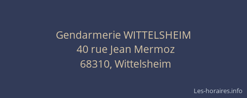 Gendarmerie WITTELSHEIM