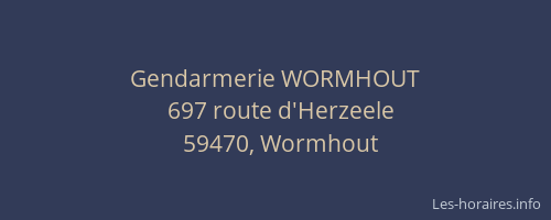 Gendarmerie WORMHOUT