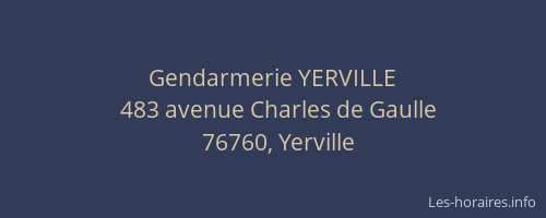 Gendarmerie YERVILLE