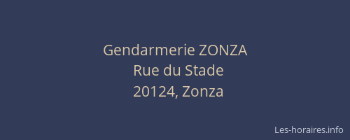 Gendarmerie ZONZA