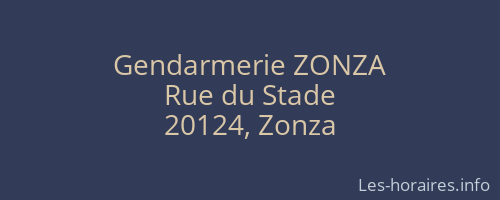 Gendarmerie ZONZA