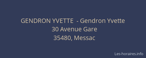 GENDRON YVETTE  - Gendron Yvette