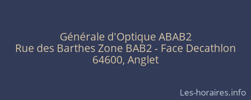 Générale d'Optique ABAB2